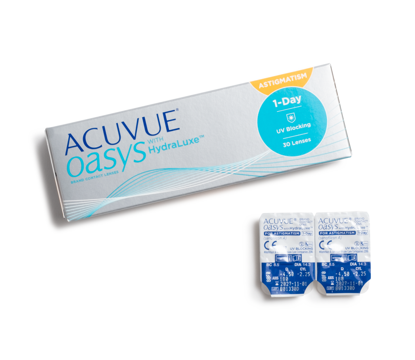 Acuvue Oasys 1-Day with Hydraluxe for Astigmatism 30pk contacts 