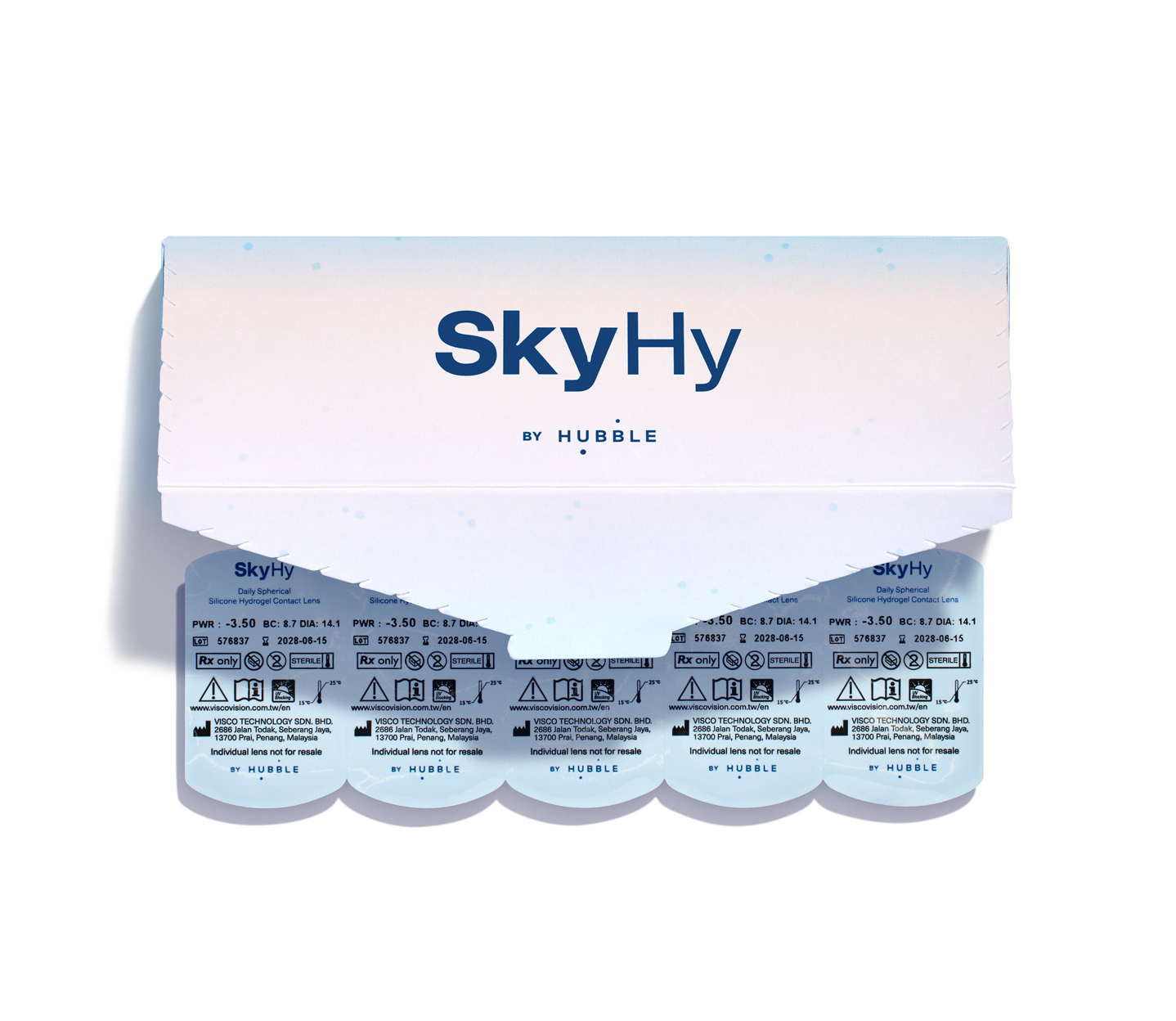 SkyHy by Hubble<sup>®</sup> Daily Contact Lenses contacts