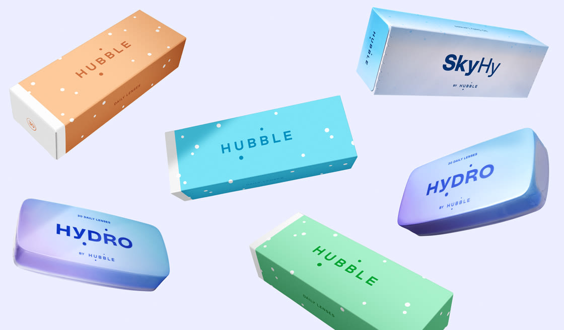colorful boxes of contact lenses