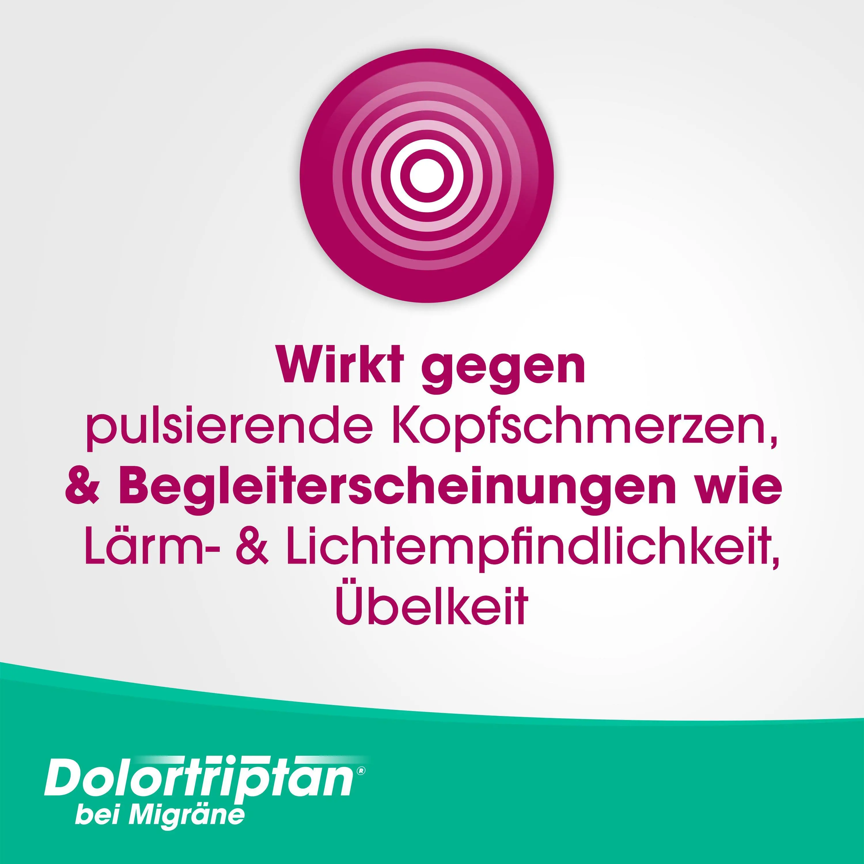 Wirkt gegen pulsierende Kopfschmerzen & Begleiterscheinungen wie Lärm-& Lichtempfindlichkeit, Übelkeit​