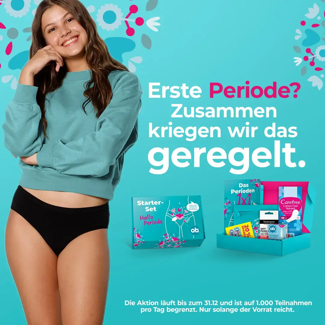 Erste Periode? Zusammen kriegen wir das geregelt.