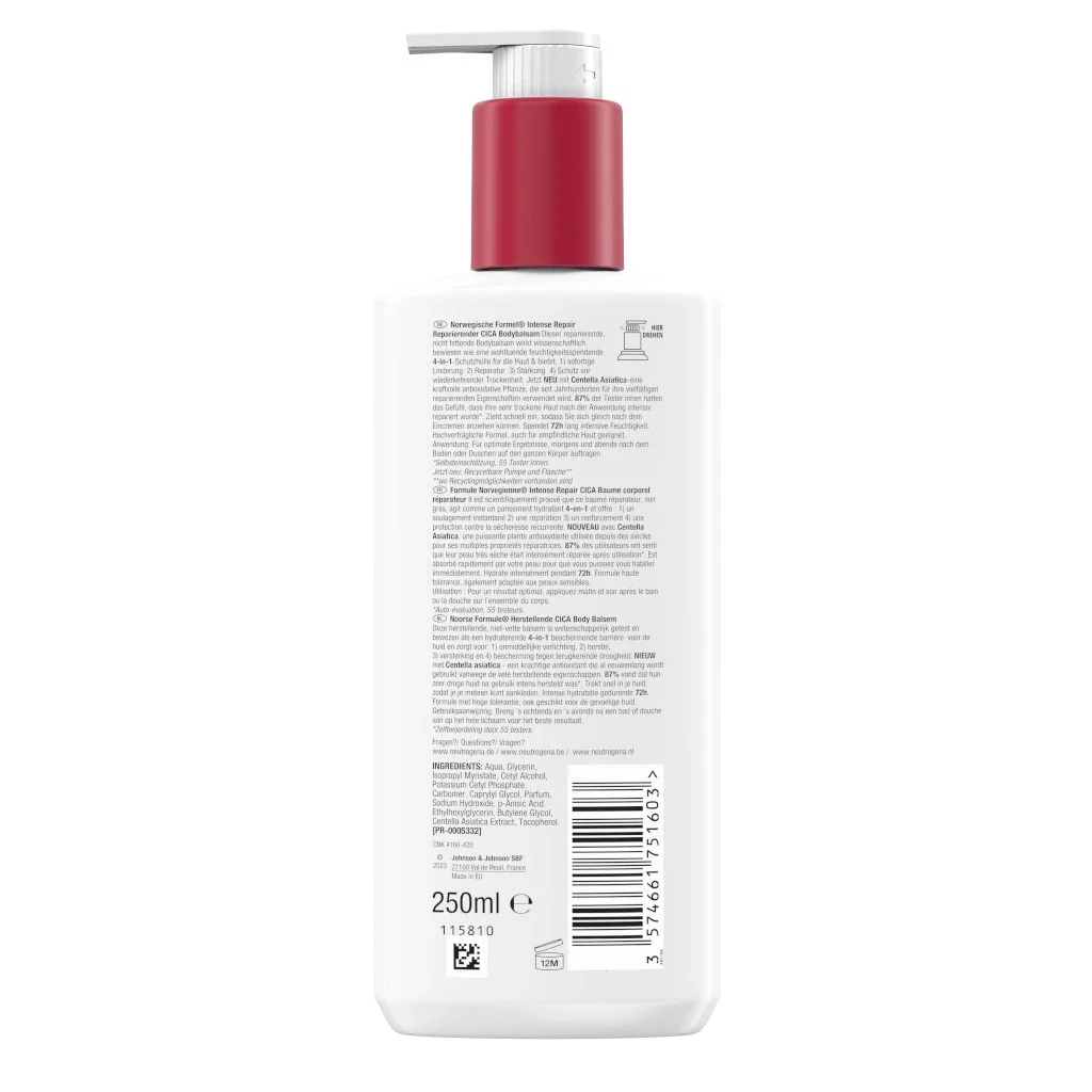 Intensiv Repair Bodylotion 250ml Packshot Rückansicht