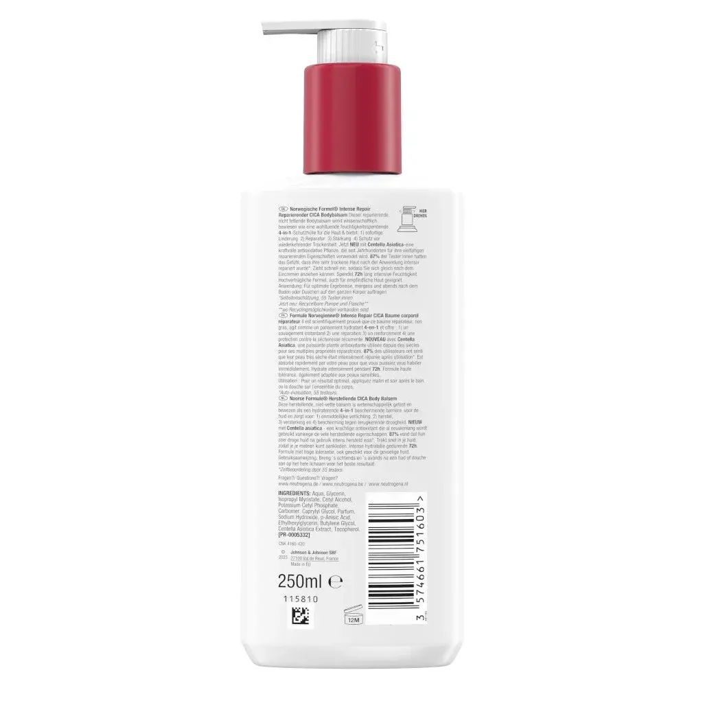 Intensiv Repair Bodylotion 250ml Packshot Rückansicht