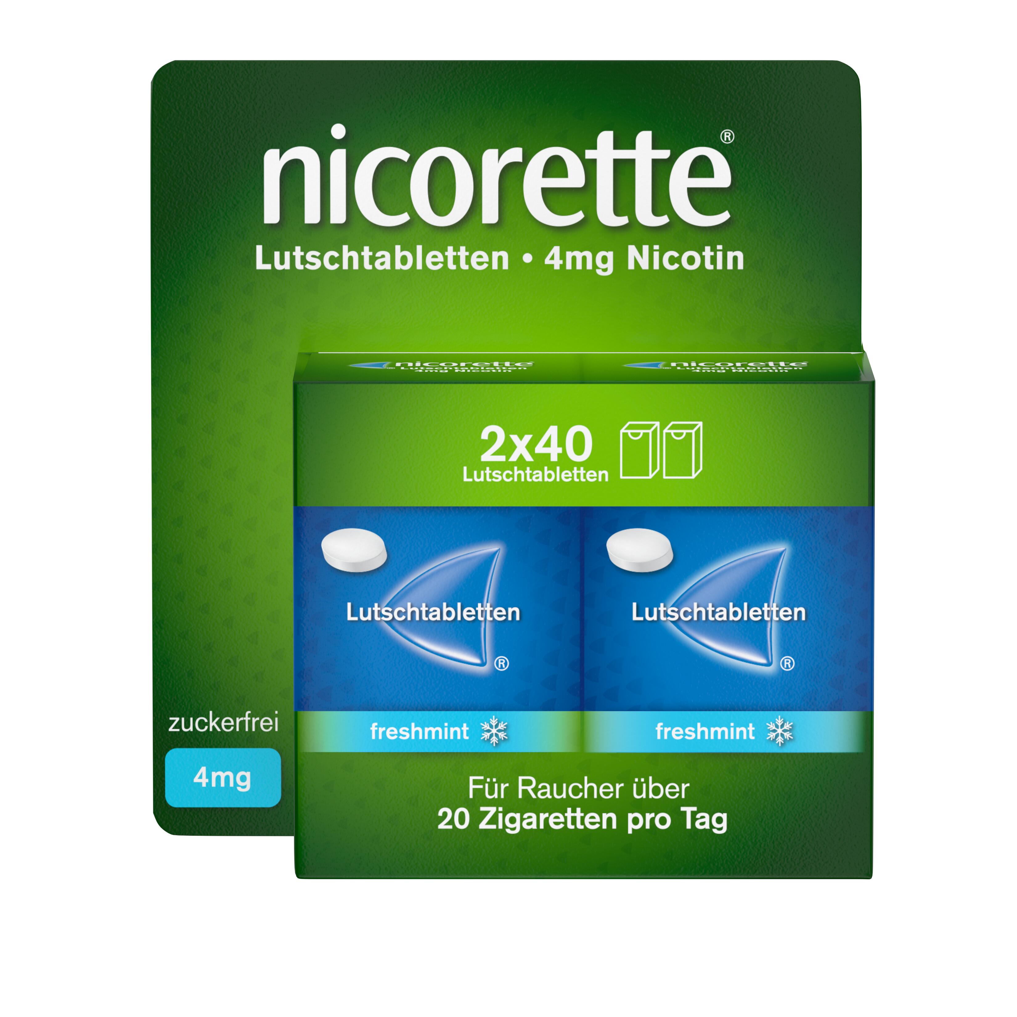 nicorette Lutschtabletten – Frontalansicht