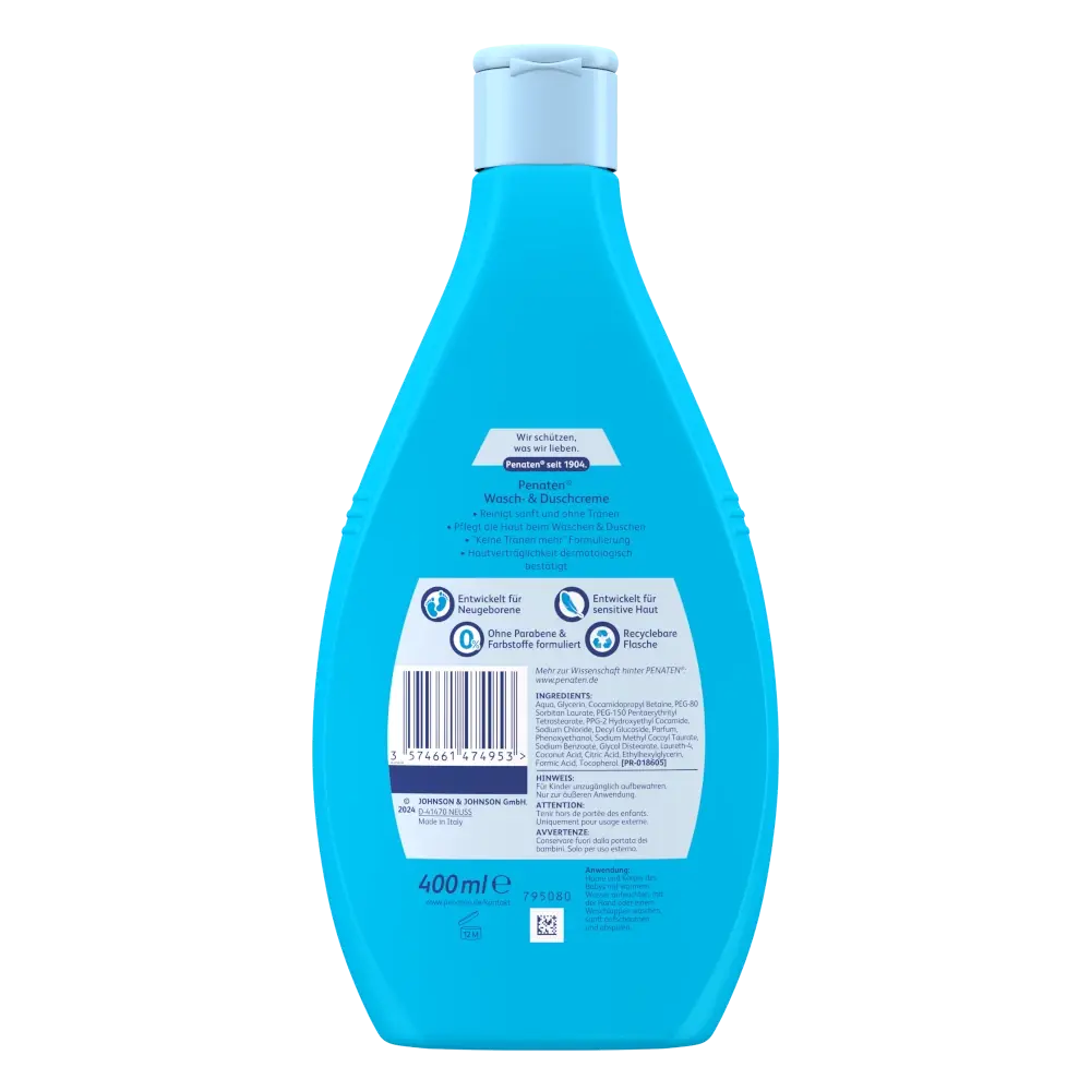 Penaten® Wasch- & Duschcreme – Rückseite