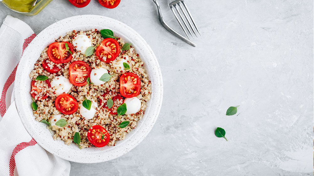 Couscous Salat mit Tomaten-Mozzarella