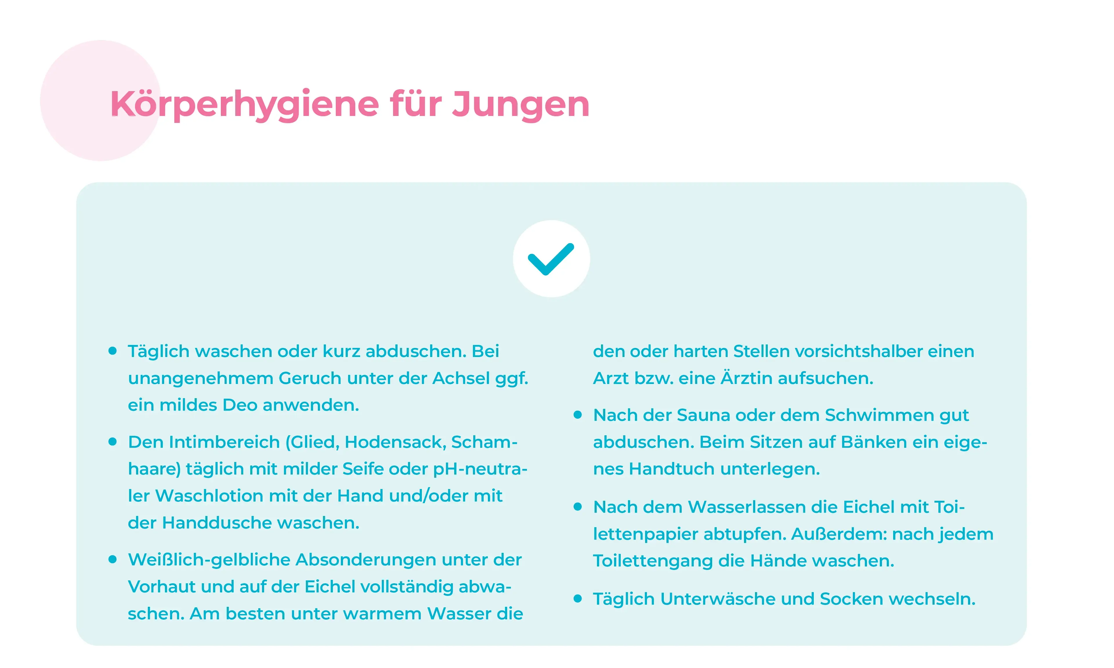 Handout für Jungen