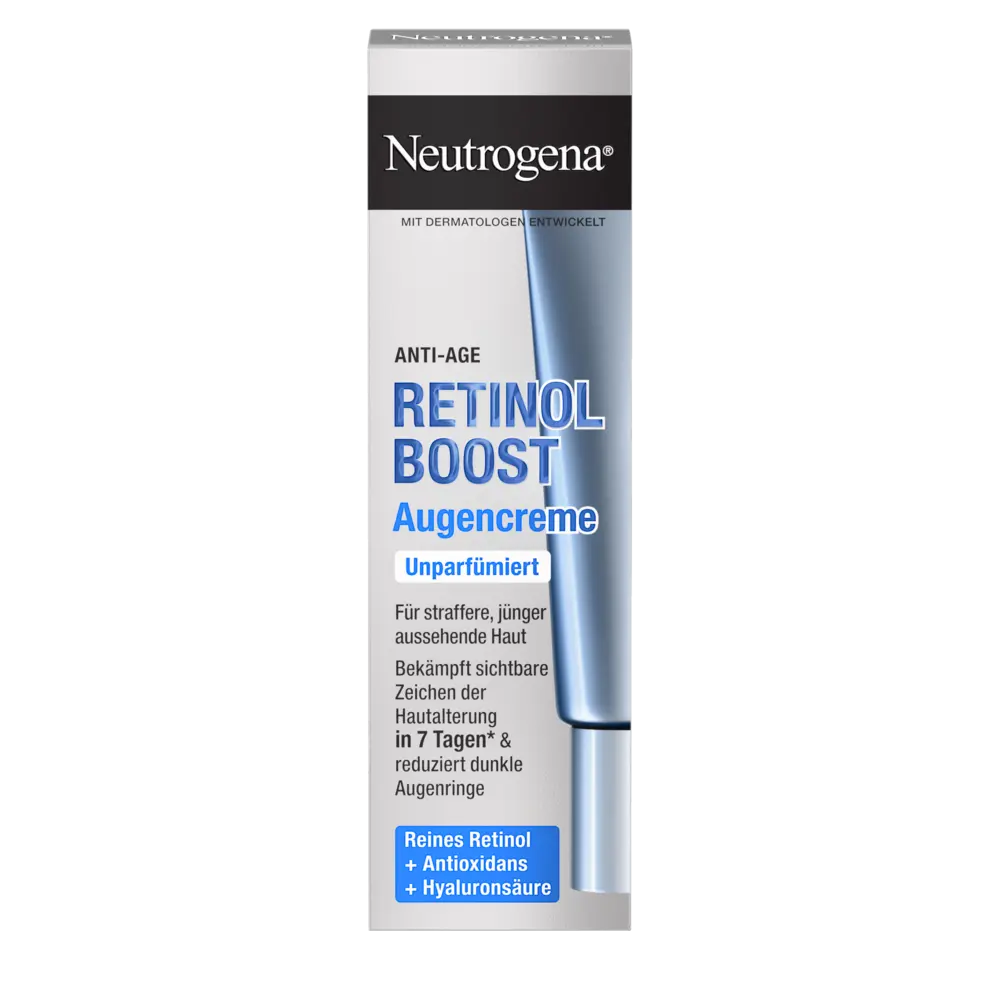 Packshot Neutrogena® Retinol Boost Augencreme Packungsvorderseite