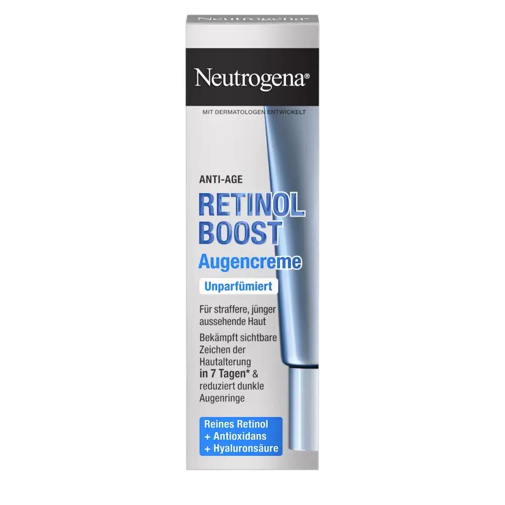 Packshot Neutrogena® Retinol Boost Augencreme Packungsvorderseite
