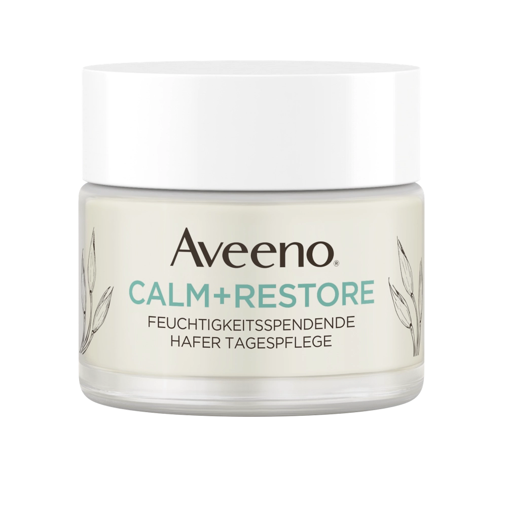 Aveeno® Calm + Restore™ Feuchtigkeitsspendende Hafer Tagespflege Produktbild Vorderseite