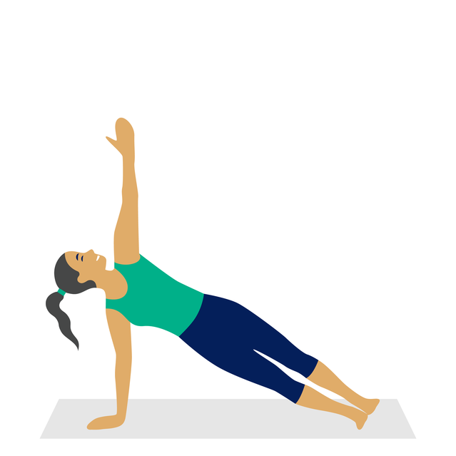 Illustration: Yoga Seitstütz.