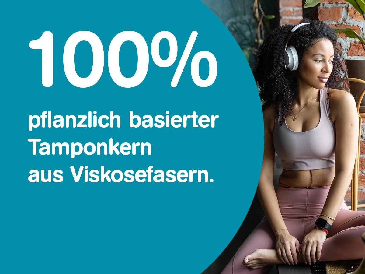 100% pflanzlich basierter Tamponkern aus Viskosefasern