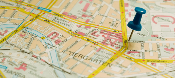 Auschnitt eines Stadplanes von Berlin-Tiergarten​