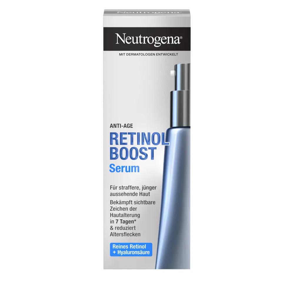 Packshot Neutrogena Retinol Boost Serum Packungsvorderseite