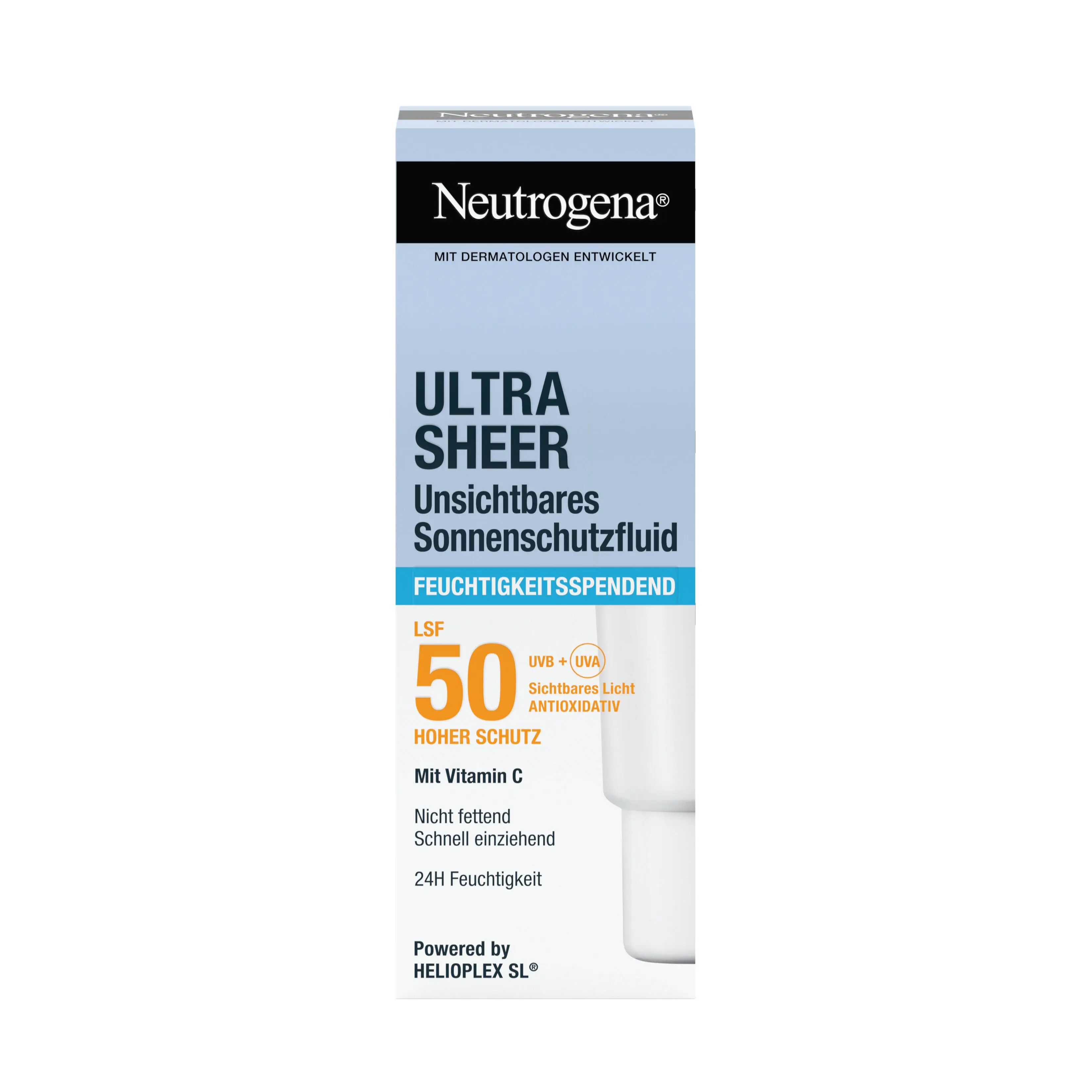 Neutrogena Ultra Sheer Hydration Sonnenschutzfluid Packshot von vorne