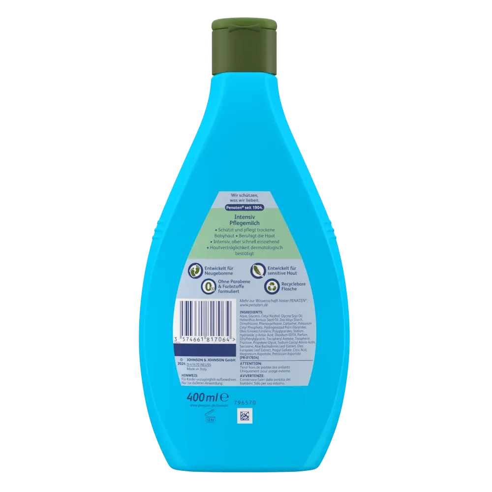 Penaten® Intensiv Pflegemilch – Rückseite
