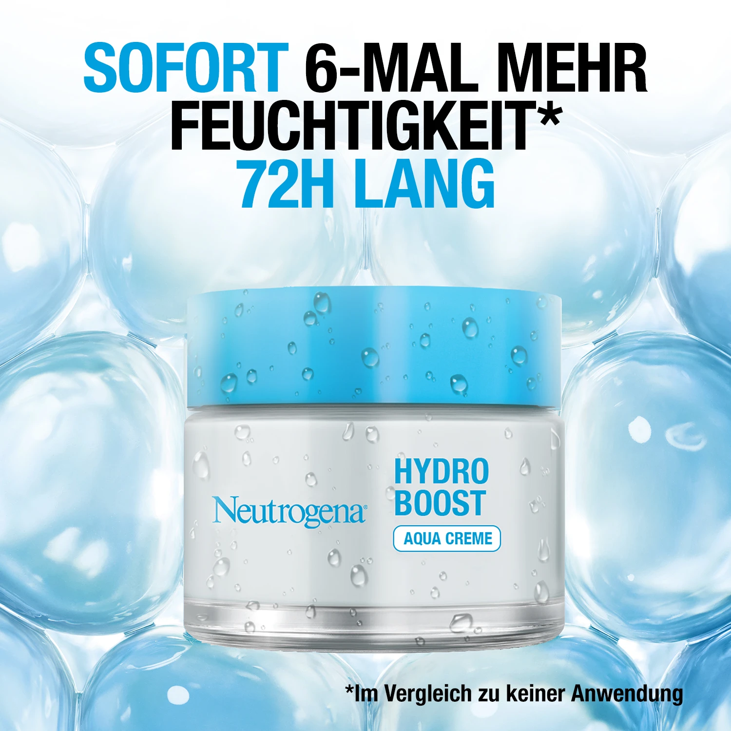 Sofort 6-mal mehr Feuchtigkeit 72h lang