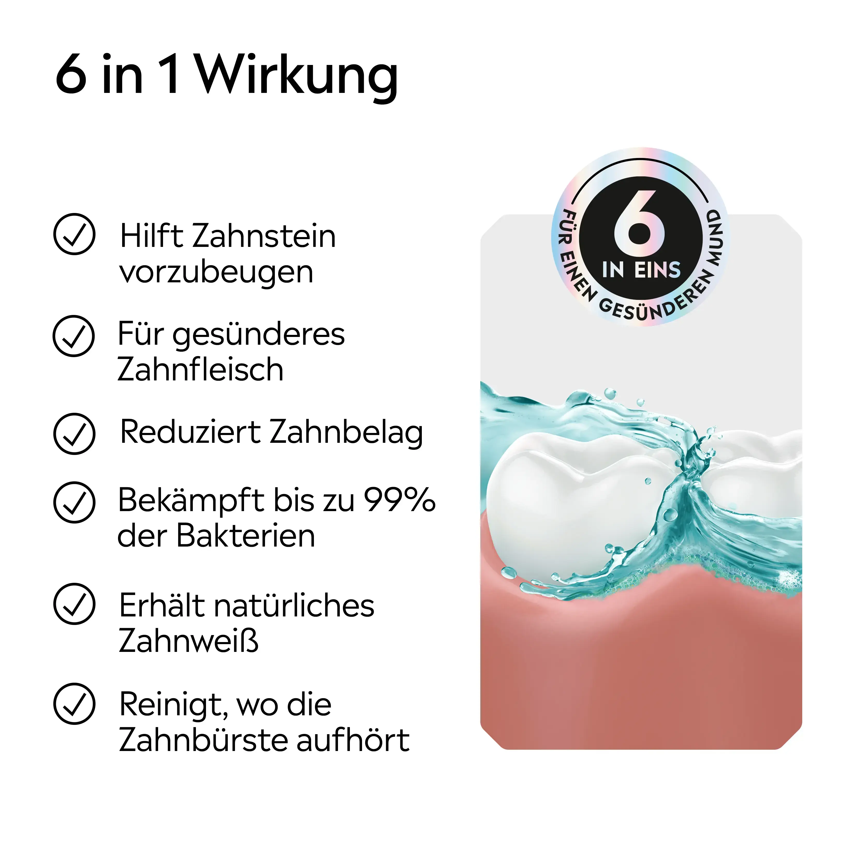 LISTERINE® TOTAL CARE Zahnstein‑Schutz mit 6‑in‑1‑Wirkung zur Zahnsteinprophylaxe, Zahnfleischpflege, Plaquereduktion, Bakterienbekämpfung, Erhalt natürlichen Zahnweißes und Reinigung über das Zähneputzen hinaus.