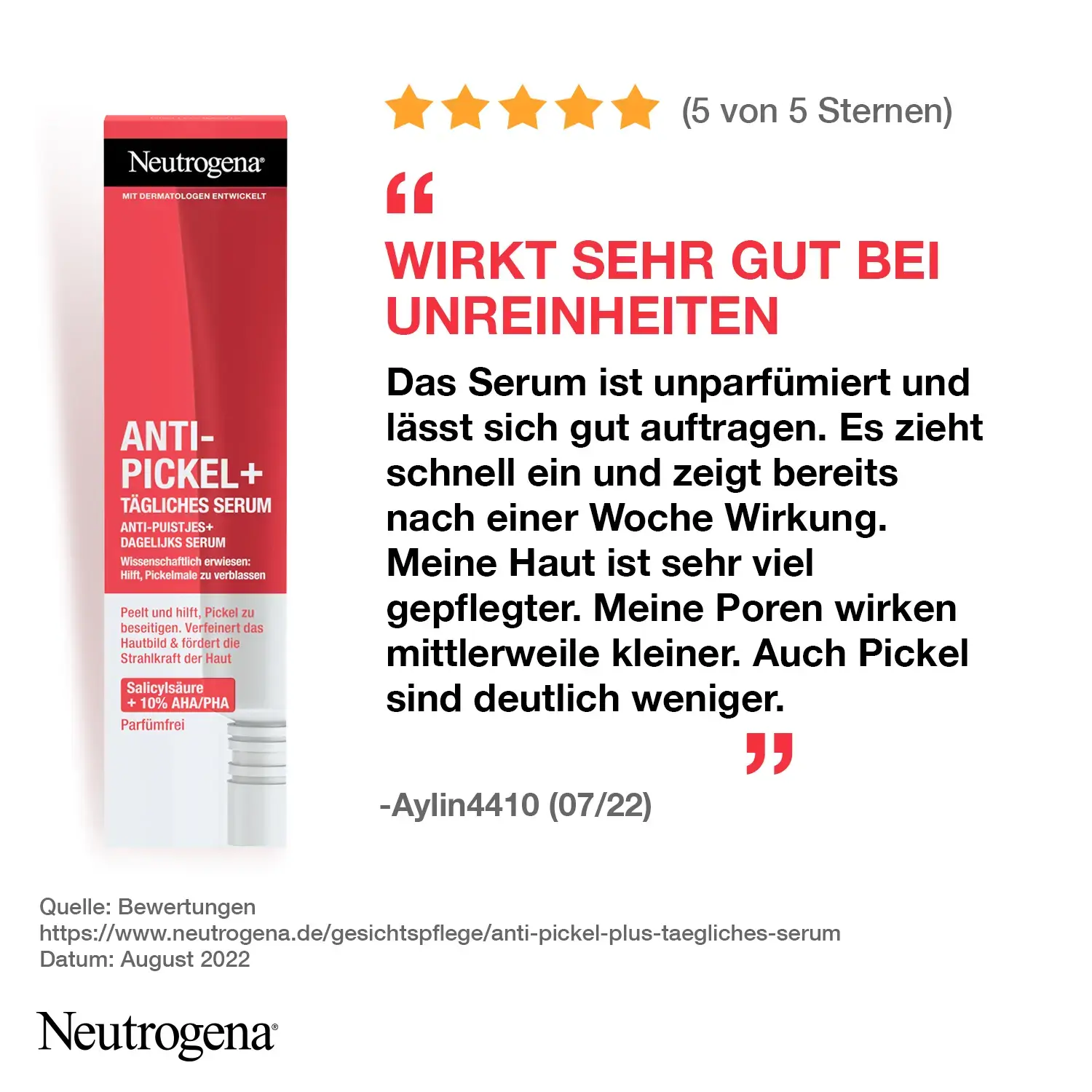 Wirkt gut bei Unreinheiten