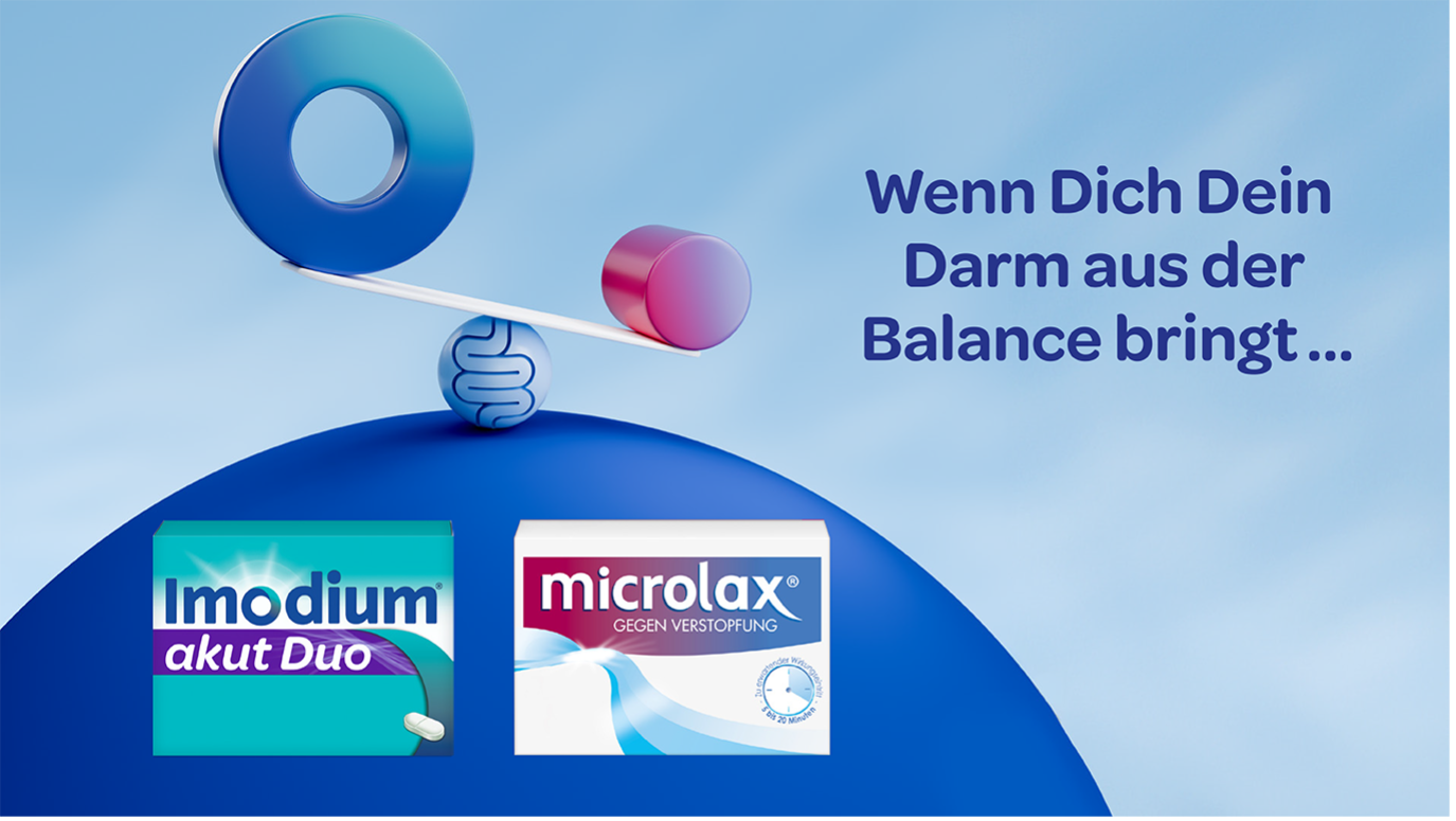 Bringen Balance ins Leben: Imodium akut und Microlax. 