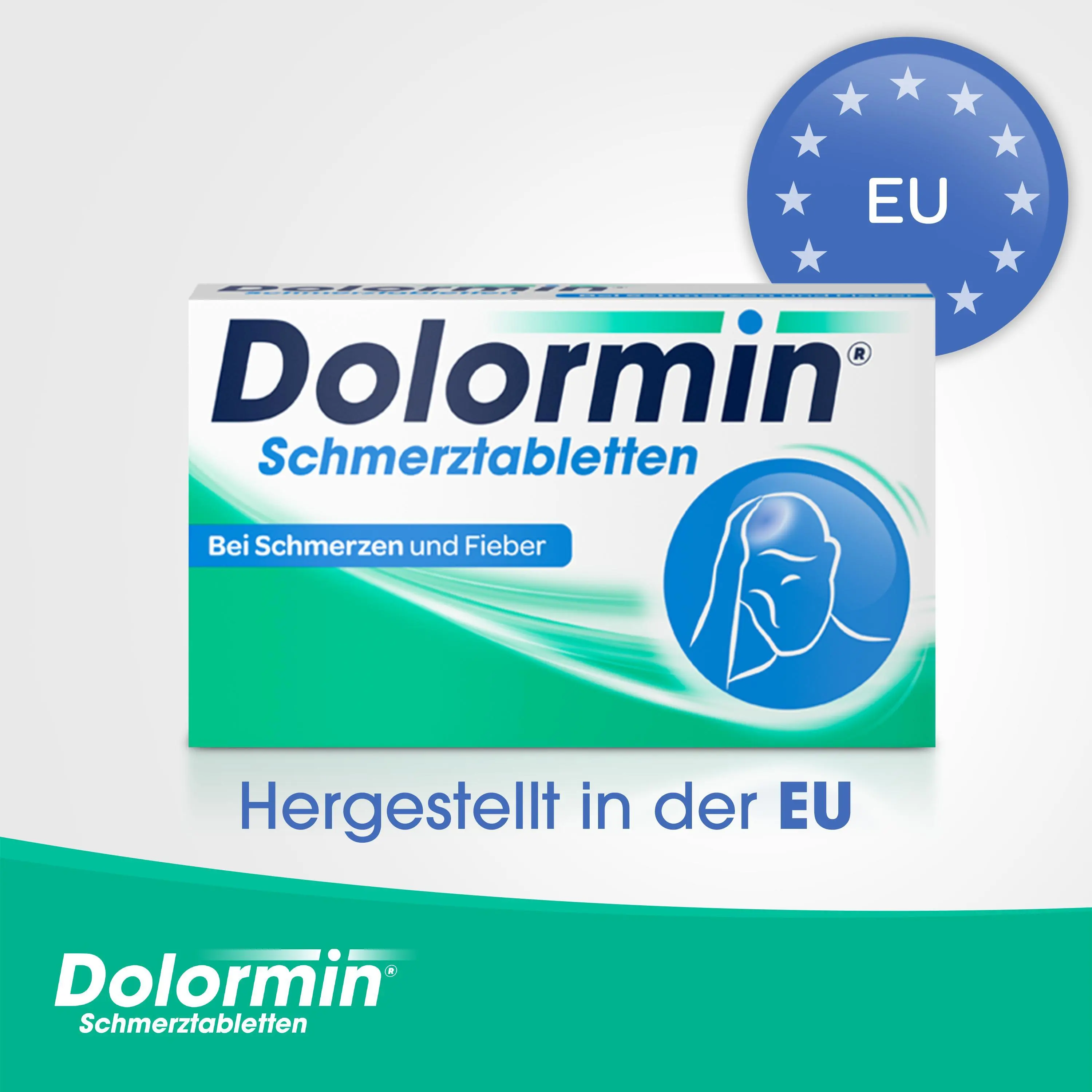 Dolormin Schmerztabletten, hergestellt in der EU