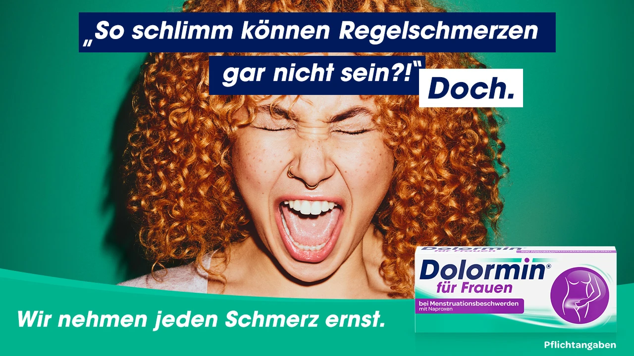 So schlimm können Regelschmerzen gar nicht sein?! Doch. Wir nehmen jeden Schmerz Ernst. Dolormin für Frauen