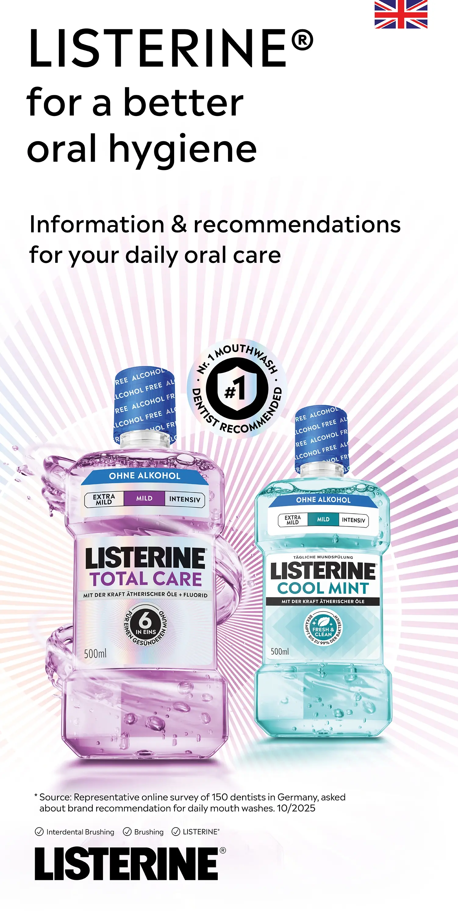 LISTERINE® Mundspülung Broschüre Englisch