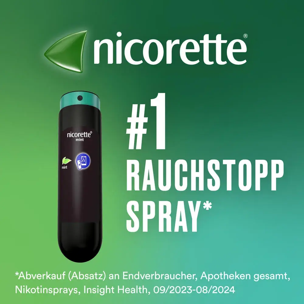 Nicorette Rauchspray - #1 Rauchstopp Spray* - *Abverkauf (Absatz) an Endverbraucher, Apotheken gesamt, Nikotinsprays, Insight Health, 09/2023-08/2024