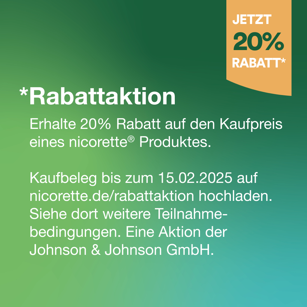 Rabattaktion für nicorette Produkte