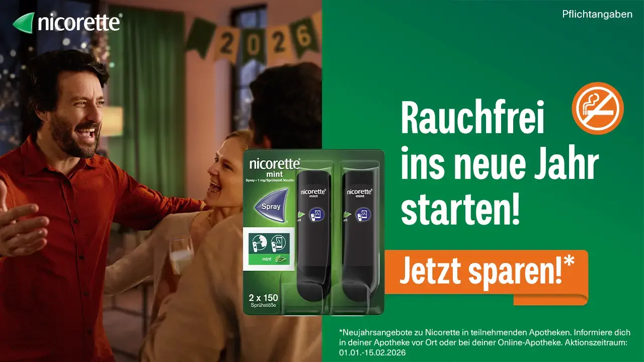 nicorette Rabattaktion - Jetzt 30% Sofortrabatt auf nicorette Produkte sichern!