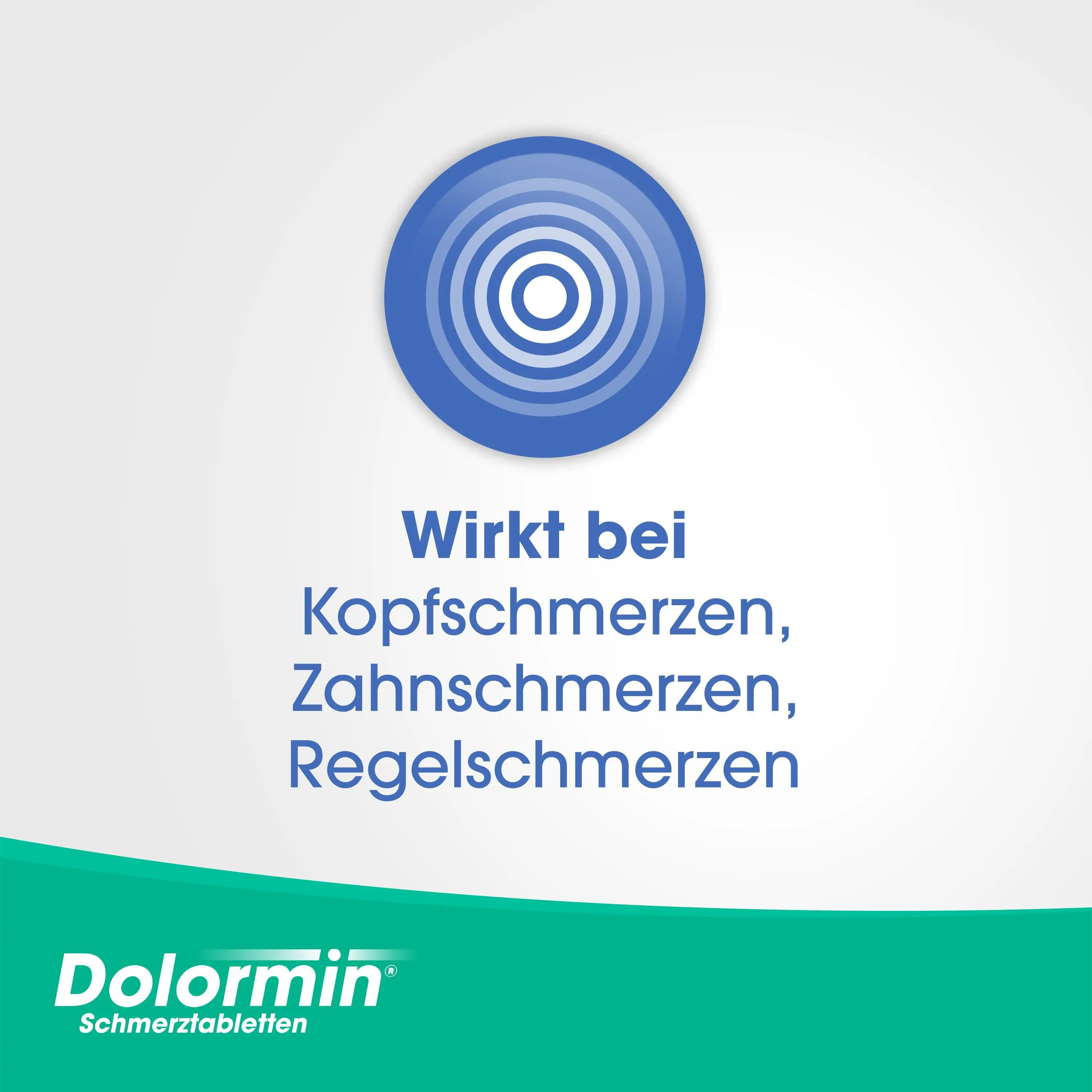 Wirkt bei Kopfschmerzen, Zahnschmerzen, Regelschmerzen