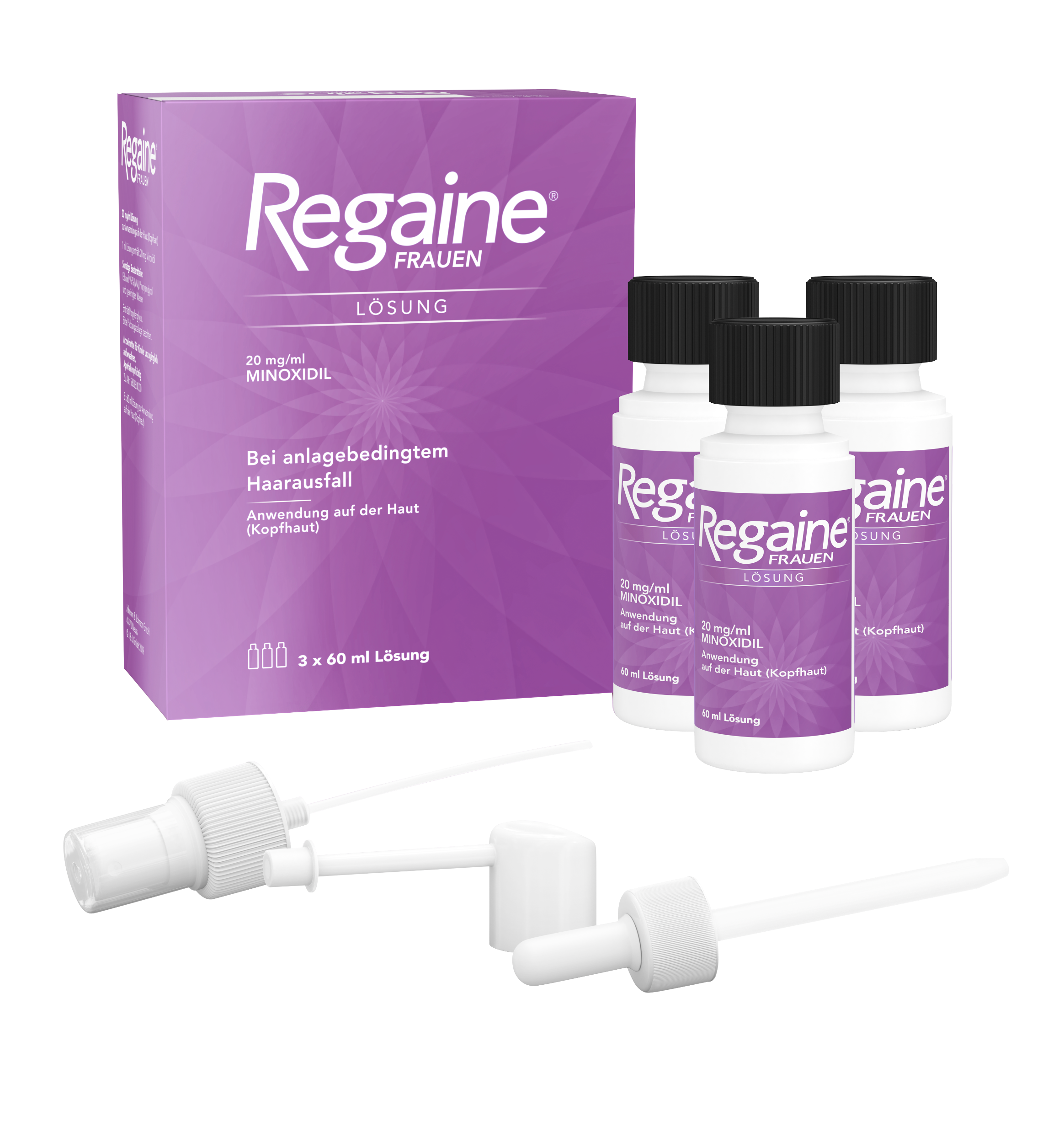 Die Regaine Frauen Lösung mit Applikatoren