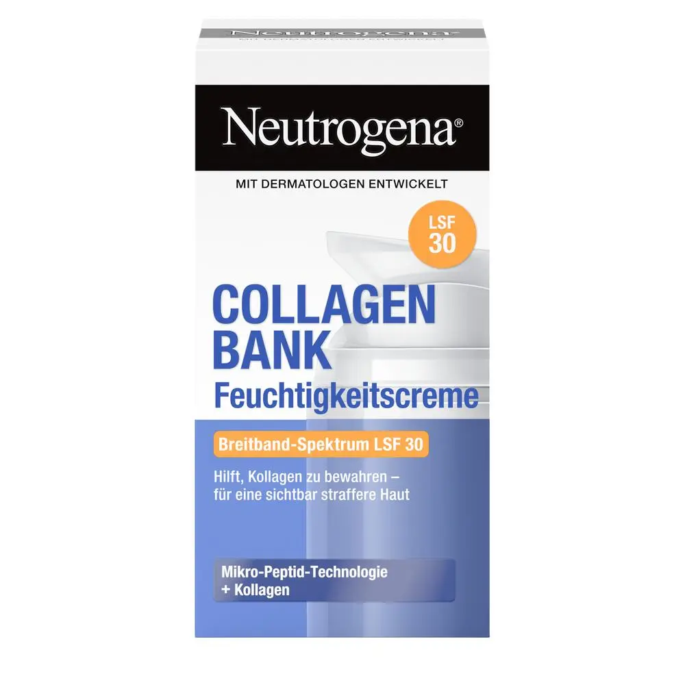Neutrogena® Collagen Bank Feuchtigkeitscreme LSF 30 Packshot von vorne 