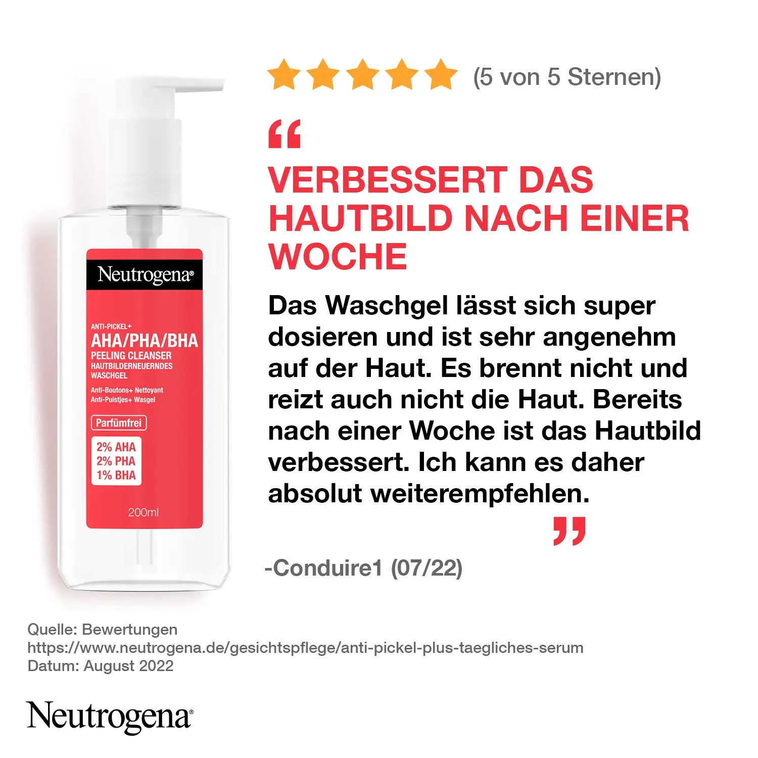 Verbessert das Hautbild nach einer Woche