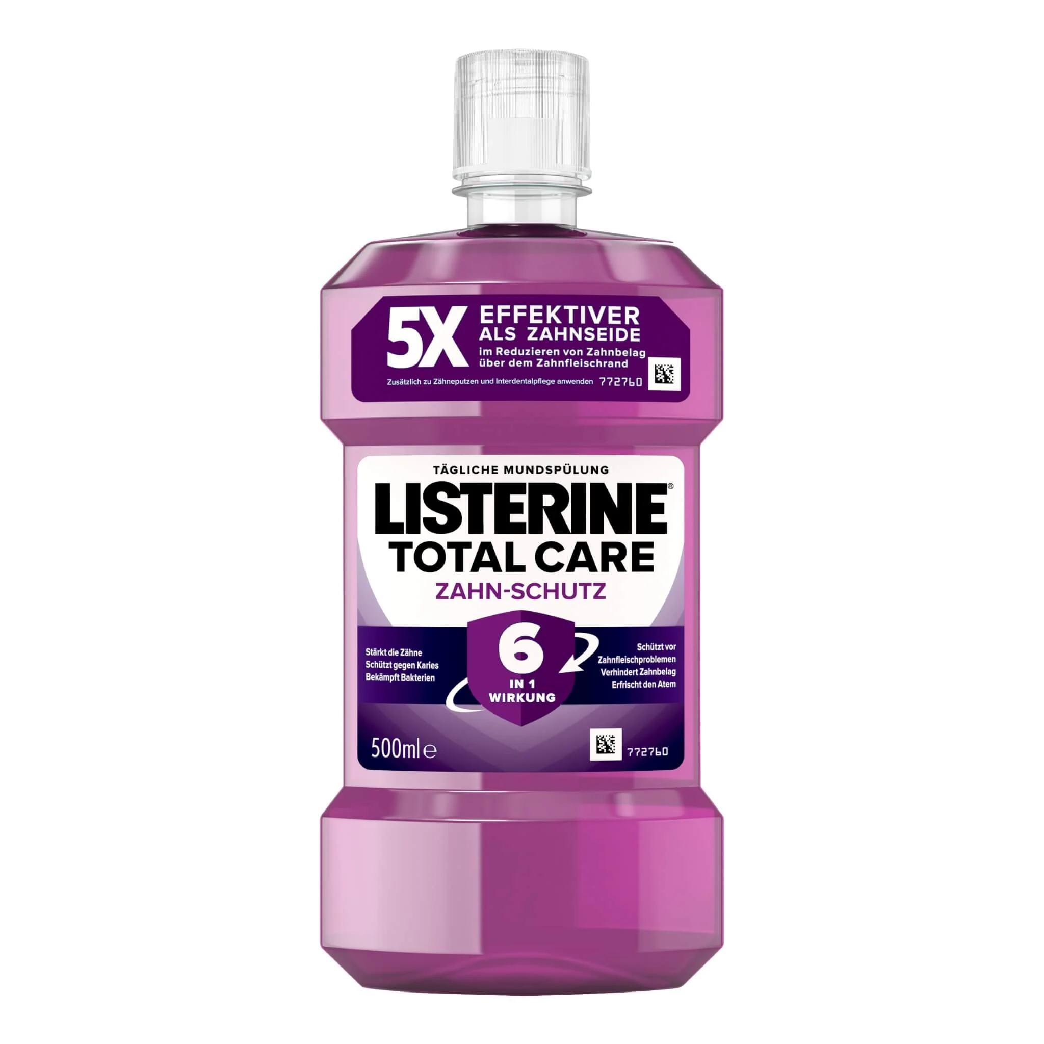 Listerine Total Care Zahnschutz 500ml Packung von vorne