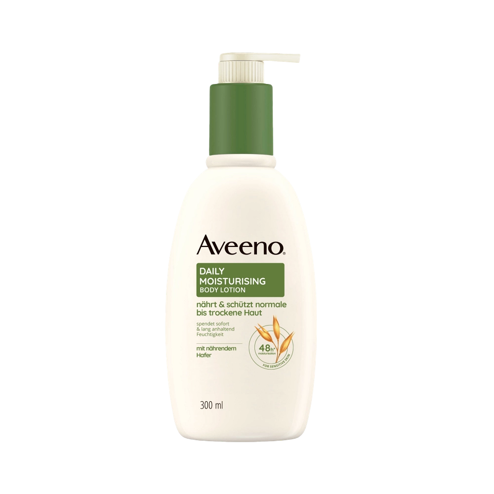 Aveeno® Daily Moisturising Body Lotion, parfümfrei – mit beruhigendem Hafer, reinigt sanft, nährt normale bis trockene Haut 			