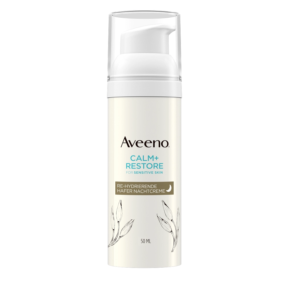 Aveeno® Calm + Restore™ Re-Hydrierende Hafer Nachtcreme – Produktbild Vorderseite