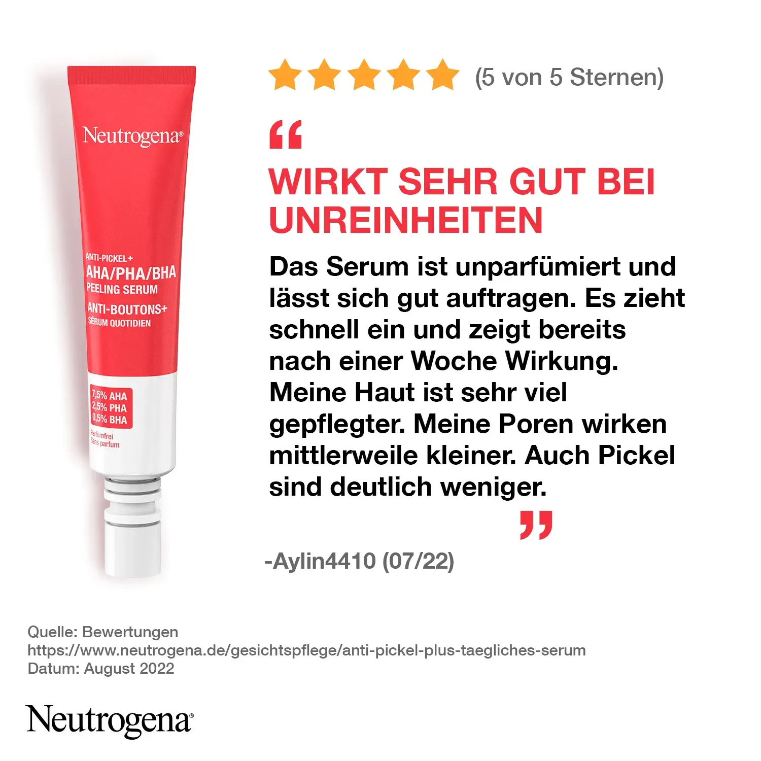 Wirkt sehr gut bei Unreinheiten