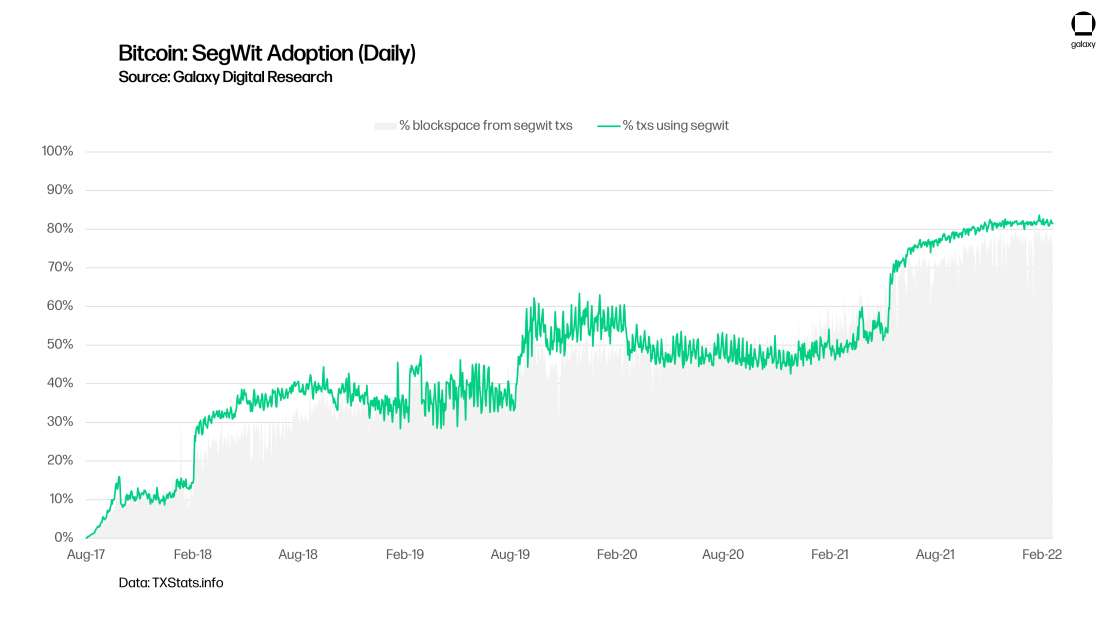 chart 7 Bitcoin SegWit Adoption (Daily)