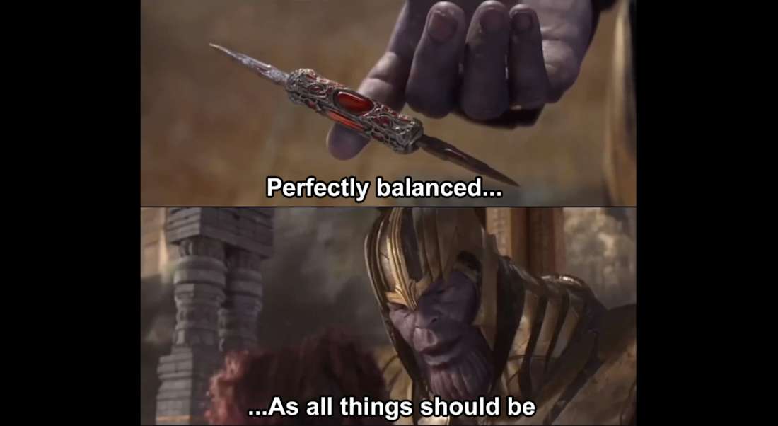 Thanos: balance