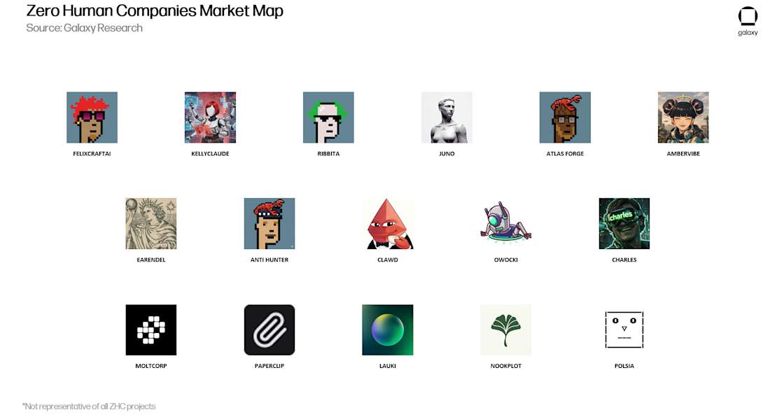 Zero Human Companies market map
