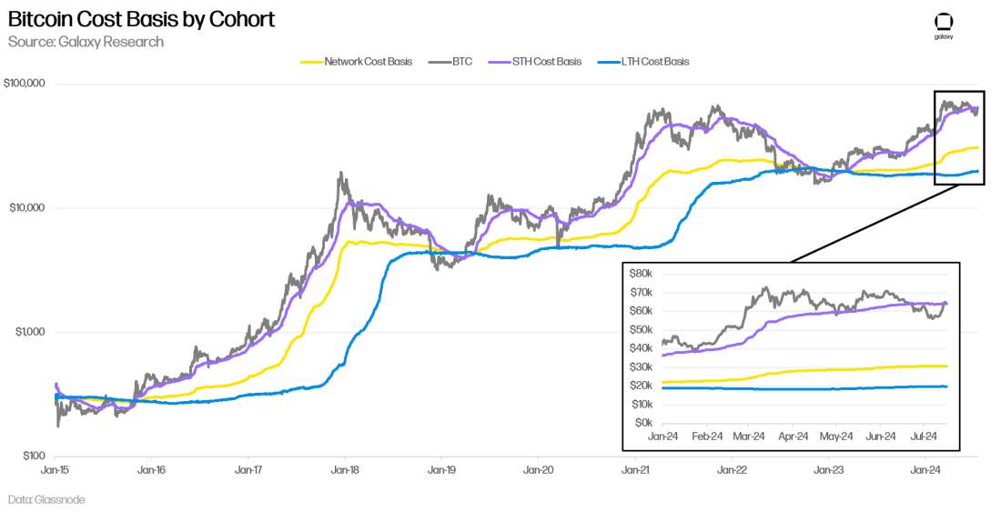 Bitcoin Cost Basis by Cohort - Chart