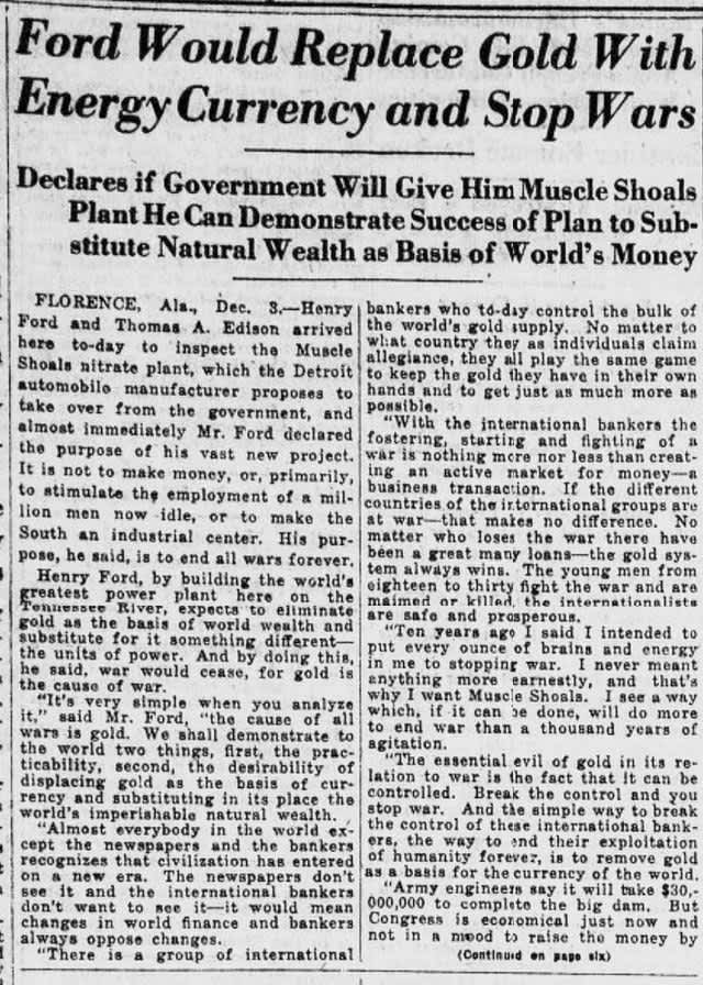 (New York Tribune. December 4, 1921)