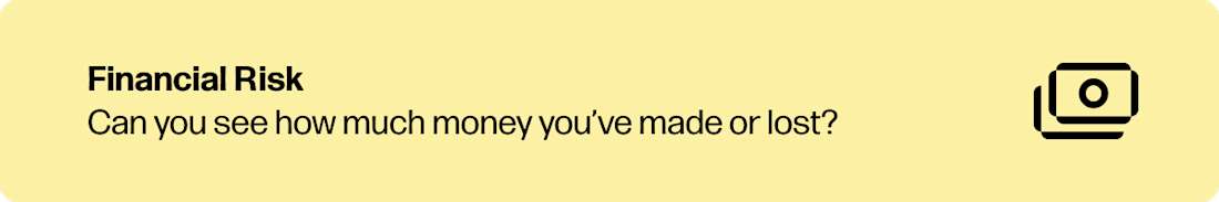 Callout Card Financial Risk