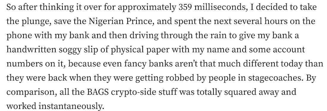 Excerpt from a post by the creator of Gas Town. Source: https://steve-yegge.medium.com/bags-and-the-creator-economy-249b924a621a Click to enlarge. 