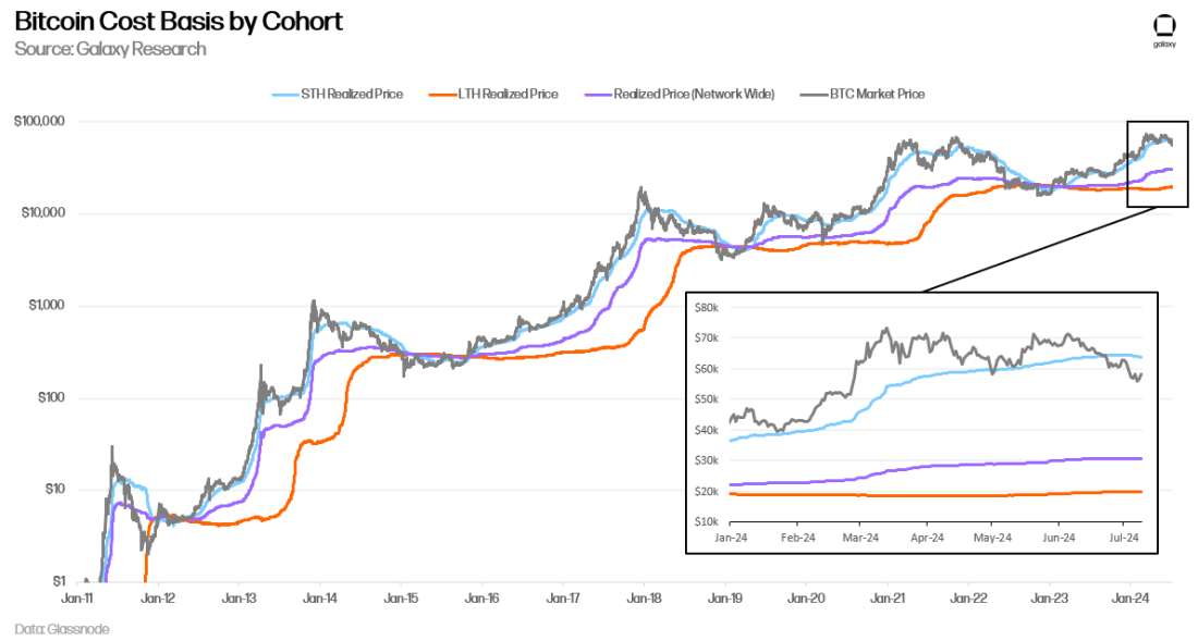 Bitcoin Cost Basis by Cohort