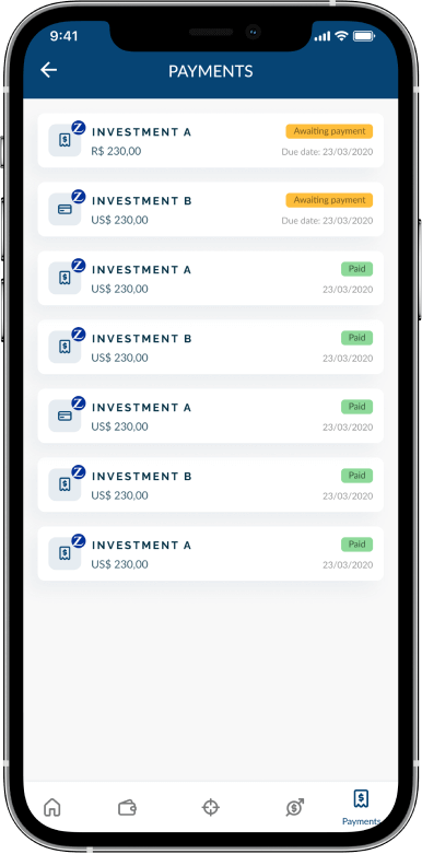 Image showing the EQI payments list.