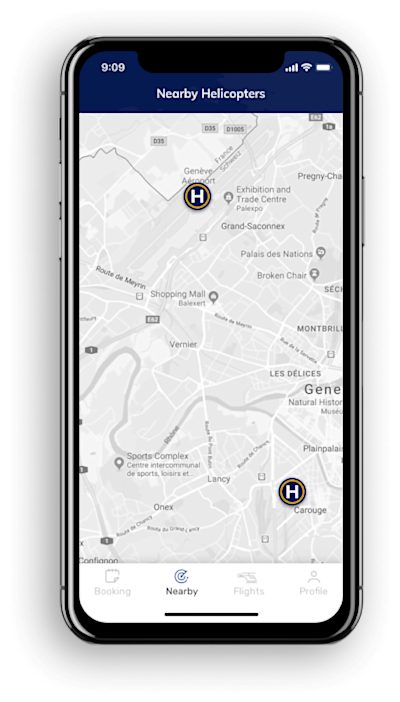 Photo of a smartphone showing a map