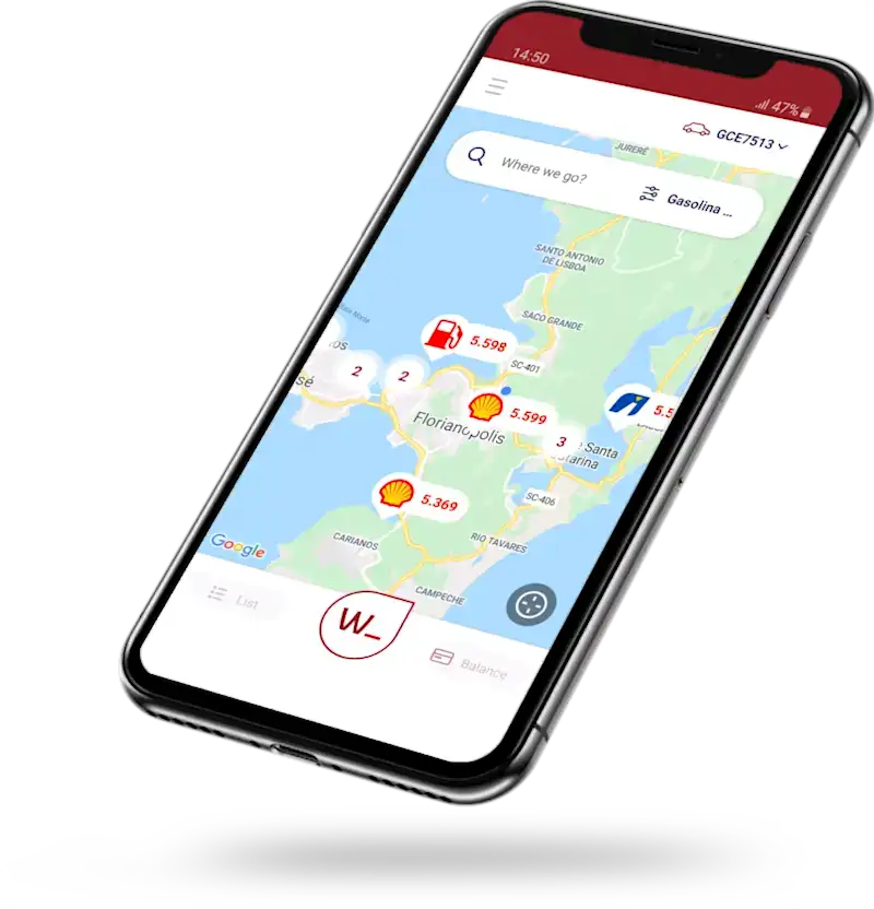 Image of Sodexo app open showing a map.