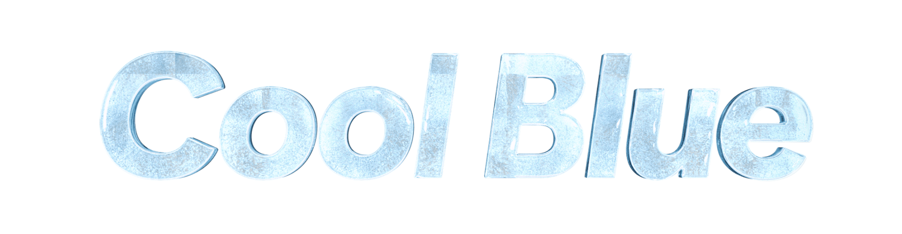 The words “Cool Blue” appear in a bold font in a light blue color. 